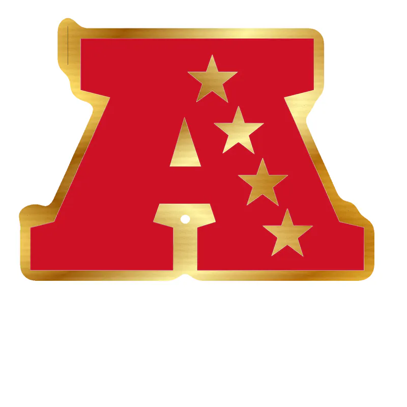 AFC Logo Gold Chrome Vinyl Sticker - Custom Size