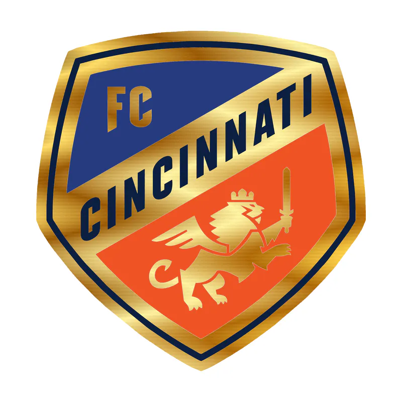 FC Cincinnati - Gold Chrome Vinyl Sticker - Custom Size