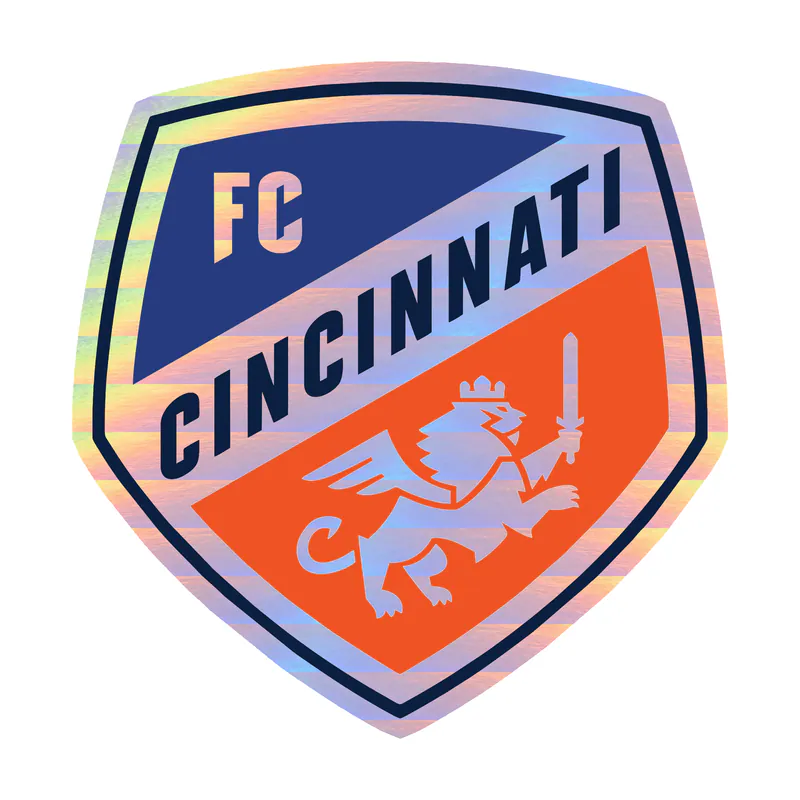 FC Cincinnati - Holographic Vinyl Sticker - Custom Size
