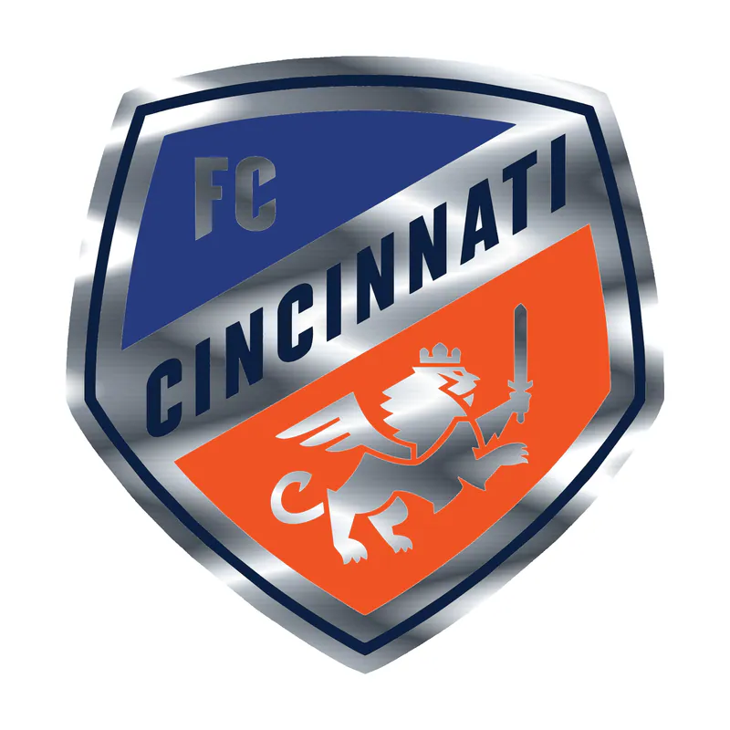 FC Cincinnati - Silver Chrome Vinyl Sticker - Custom Size