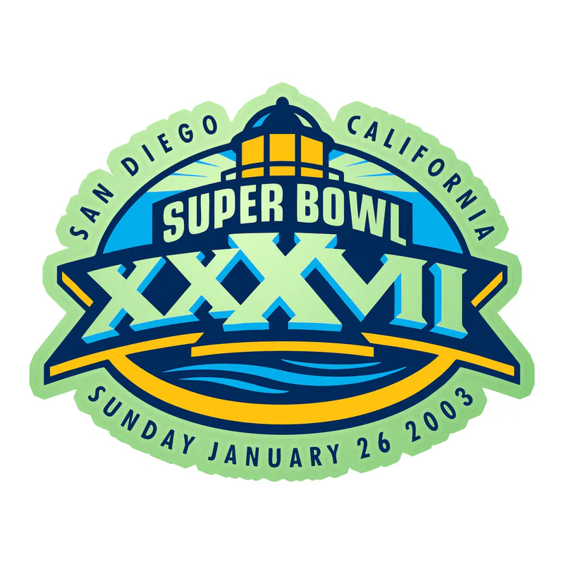 San Diego Superbowl - Glow in the Dark Vinyl Sticker - Custom Size