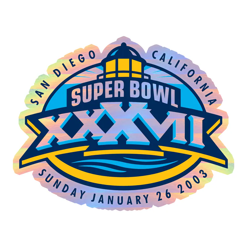 San Diego Superbowl - Holographic Vinyl Sticker - Custom Size