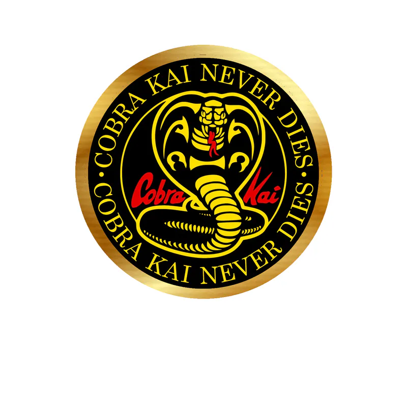 Cobra Kai Gold Chrome Vinyl Decal - Custom Size