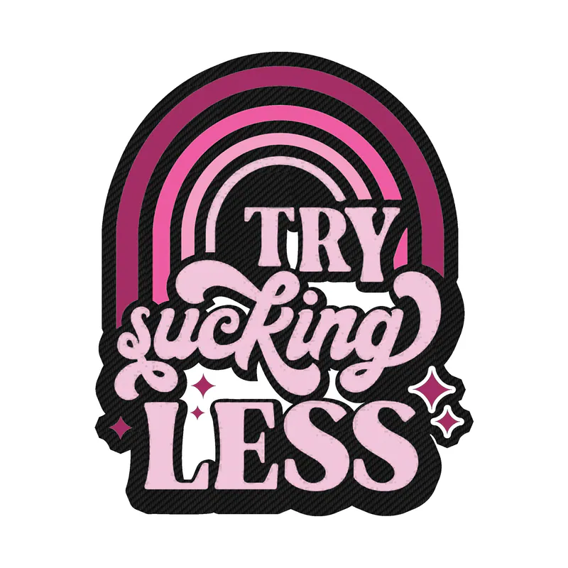 Try Sucking Less Carbon Fiber Vinyl Decal