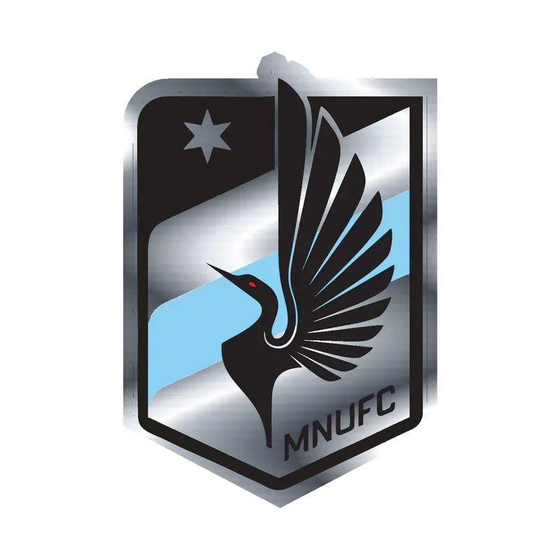 Minnesota United - Logo -  Silver Chrome Vinyl Decal