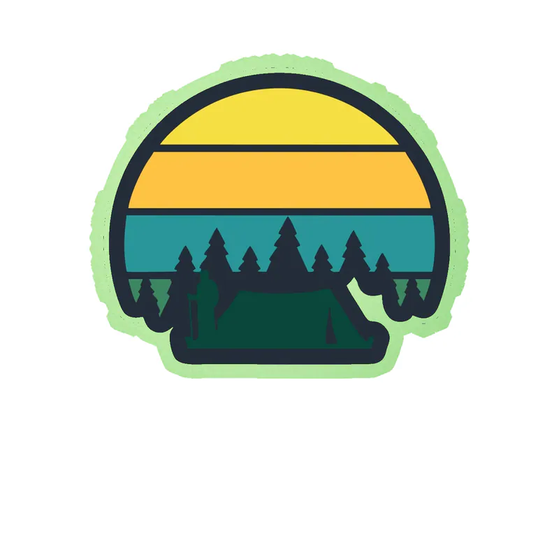Camping Glow in the Dark Vinyl Decal