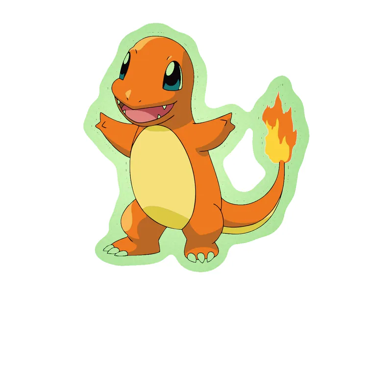 Charmander Glow in the Dark Vinyl Decal