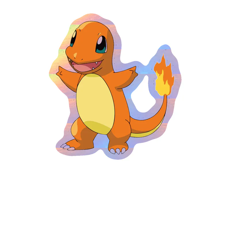 Charmander Holographic Vinyl Decal