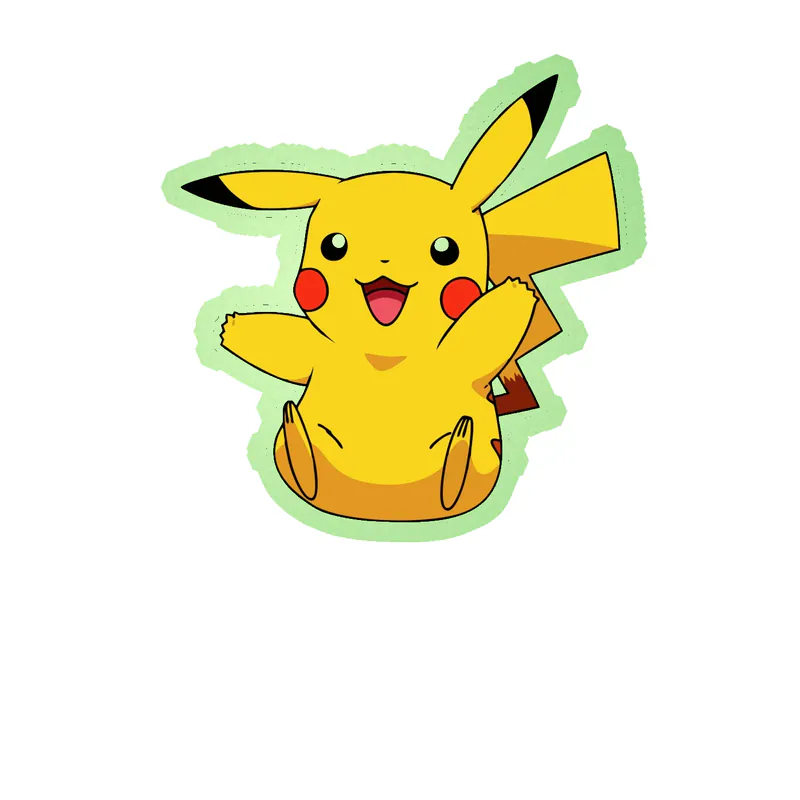 Pikachu Glow in the Dark Vinyl Decal