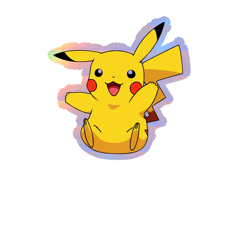 Pikachu Holographic Vinyl Decal