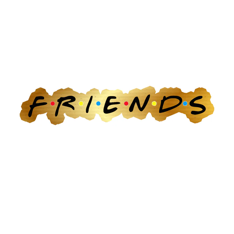 Friends Gold Chrome Vinyl Decal