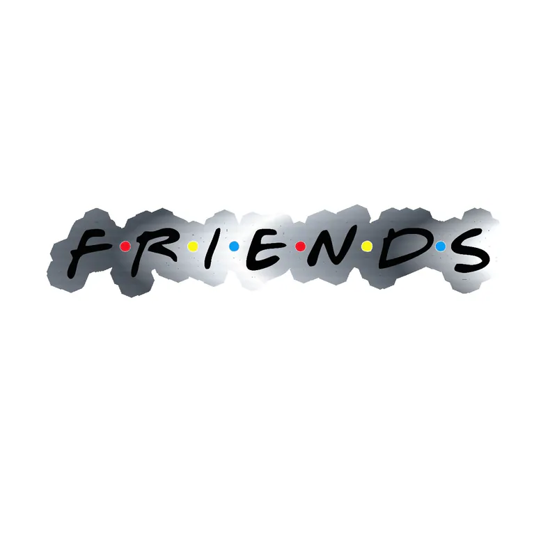 Friends Silver Chrome Vinyl Decal