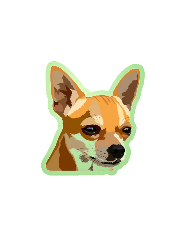 Chihuahua - Dog Glow in the Dark Vinyl Decal