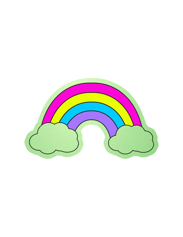 Rainbow Glow in the Dark Vinyl Decal