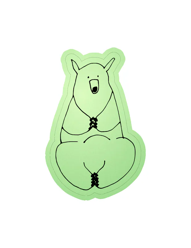 Bear Glow in the Dark Vinyl Decal - Custom Size
