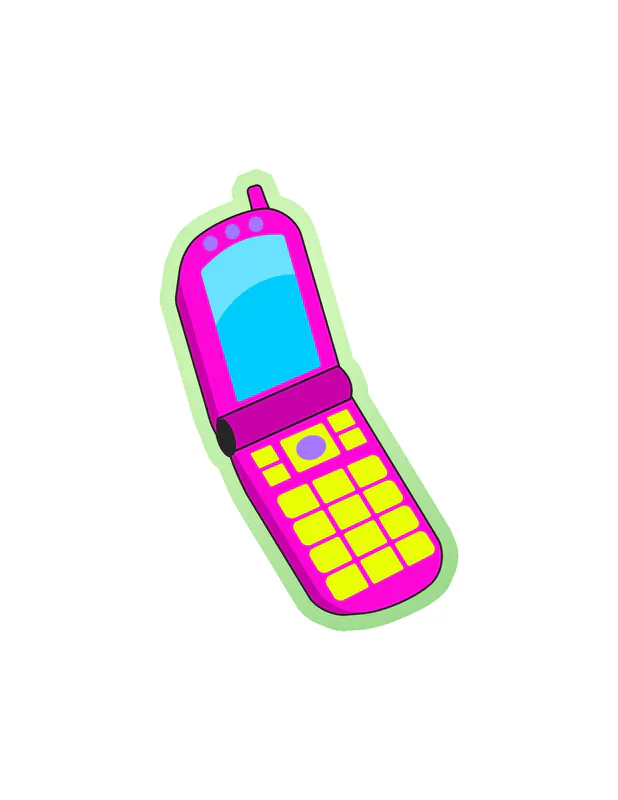 Cell Phone - Glow in the Dark Vinyl Decal