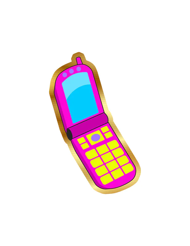 Cell Phone - Gold Chrome Vinyl Decal