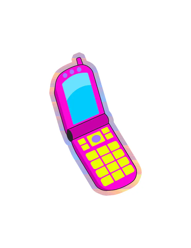 Cell Phone - Holographic Vinyl Decal