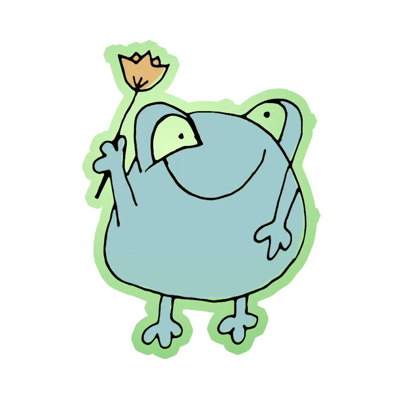 Frog Glow in the Dark Vinyl Decal - Custom Size