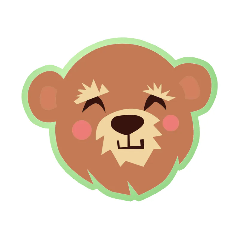 Bear Glow in the Dark Vinyl Decal - Custom Size