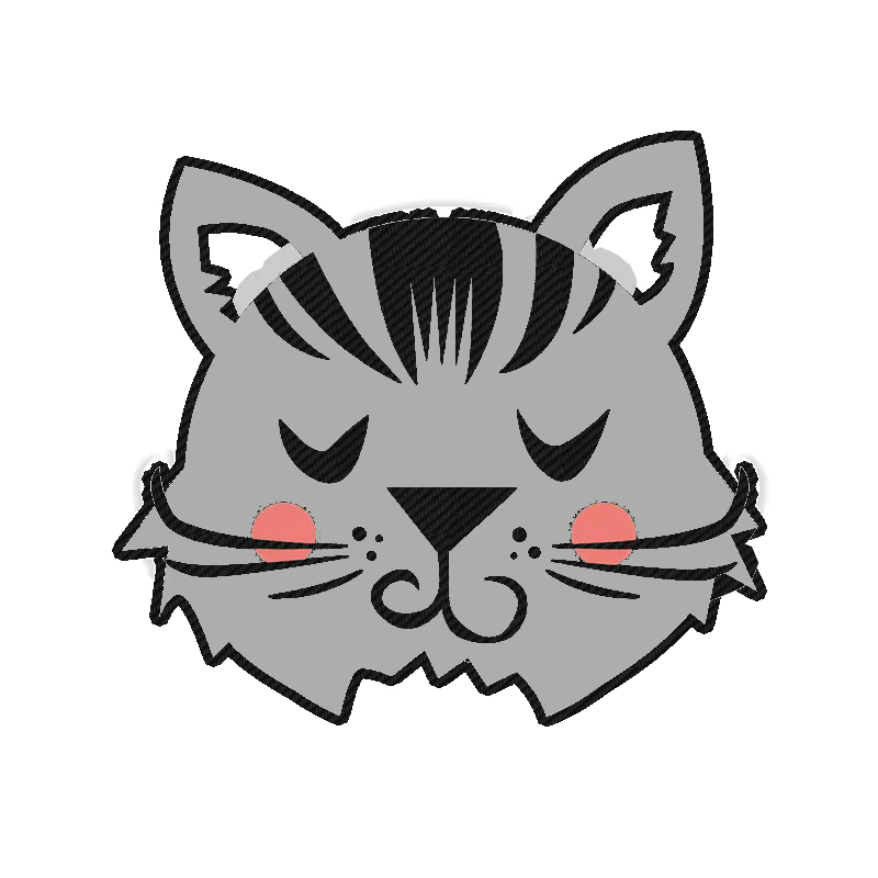 Cat Carbon Fiber Vinyl Decal - Custom Size