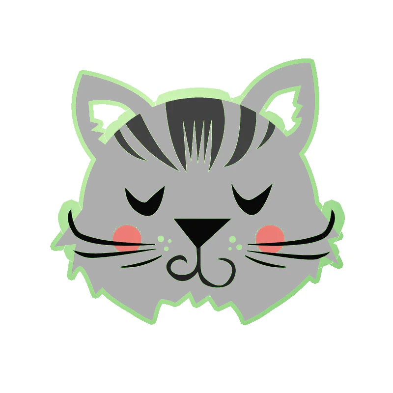 Cat Glow in the Dark Vinyl Decal - Custom Size