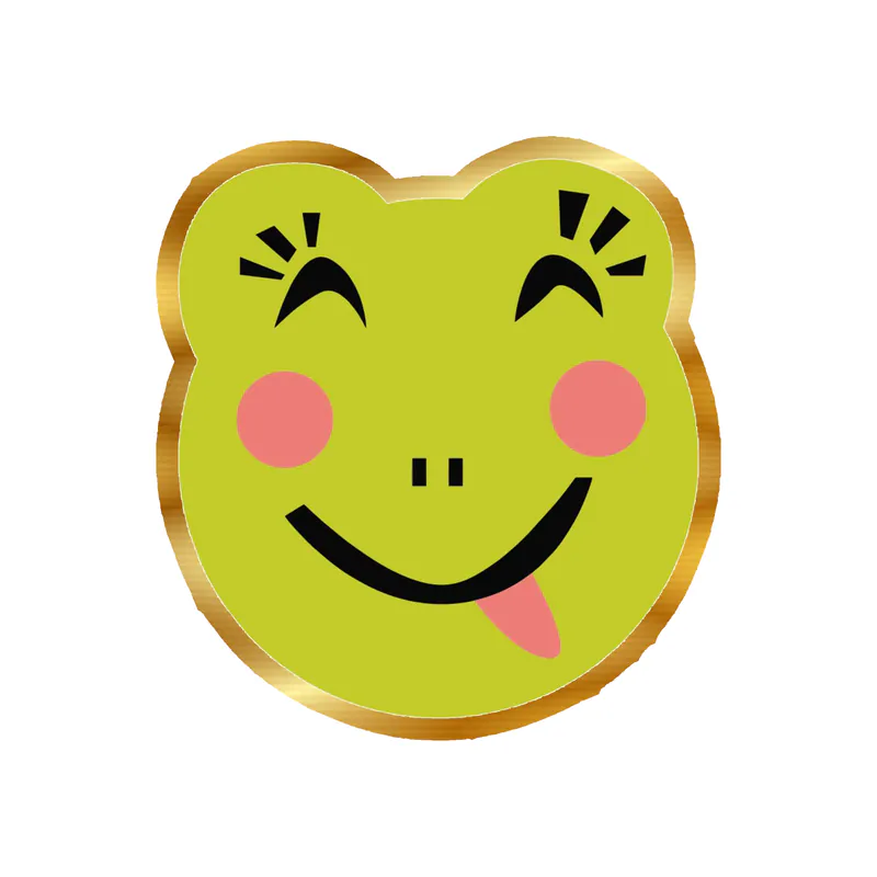 Frog Gold Chrome Vinyl Decal - Custom Size