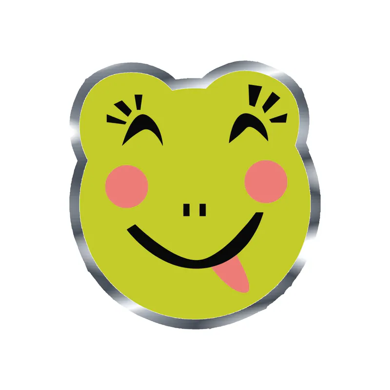 Frog Silver Chrome Vinyl Decal - Custom Size