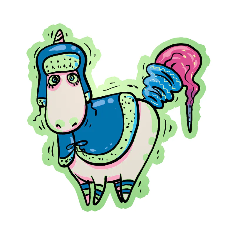 Unicorn Glow in the Dark Vinyl Decal - Custom Size