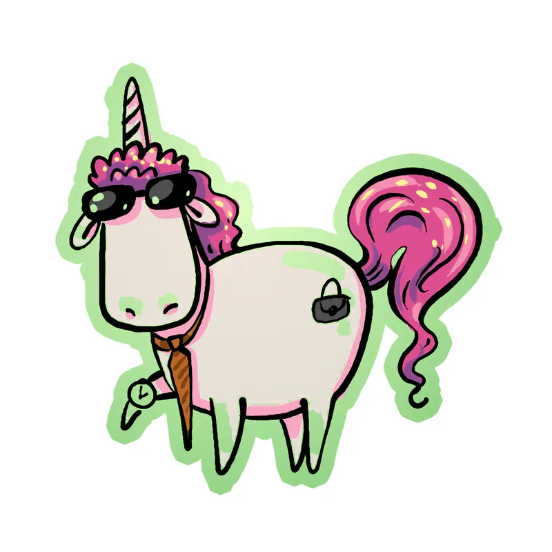 Unicorn Glow in the Dark Vinyl Decal - Custom Size
