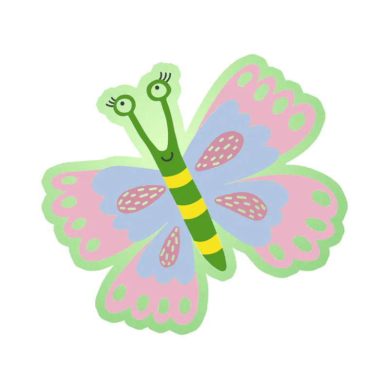 Butterfly Glow in the Dark Vinyl Decal - Custom Size