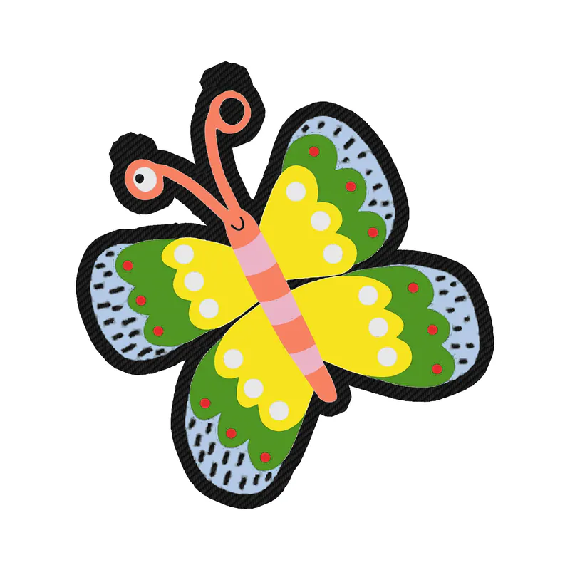 Butterfly Carbon Fiber Vinyl Decal - Custom Size