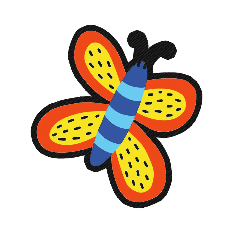 Butterfly Carbon Fiber Vinyl Decal - Custom Size