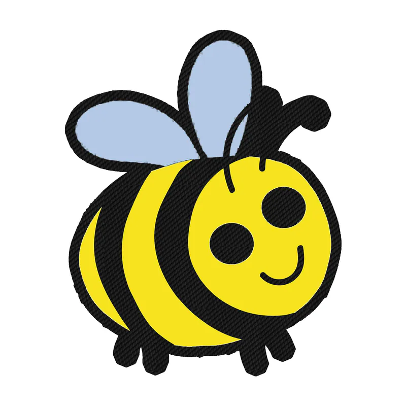 Bumble Bee Carbon Fiber Vinyl Decal - Custom Size