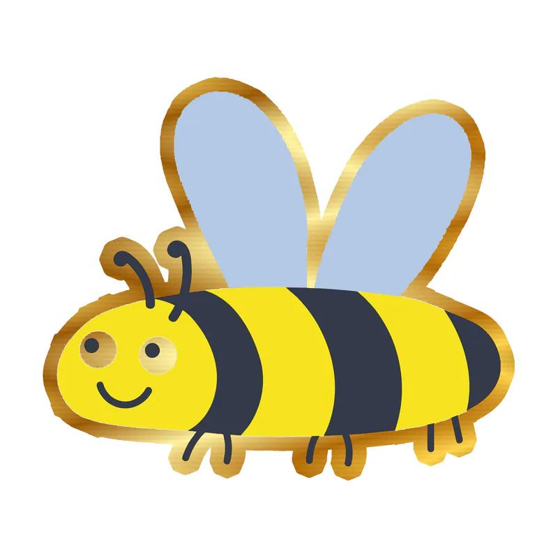 Bumble Bee Gold Chrome Vinyl Decal - Custom Size