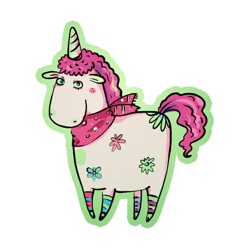 Unicorn Glow in the Dark Vinyl Decal - Custom Size
