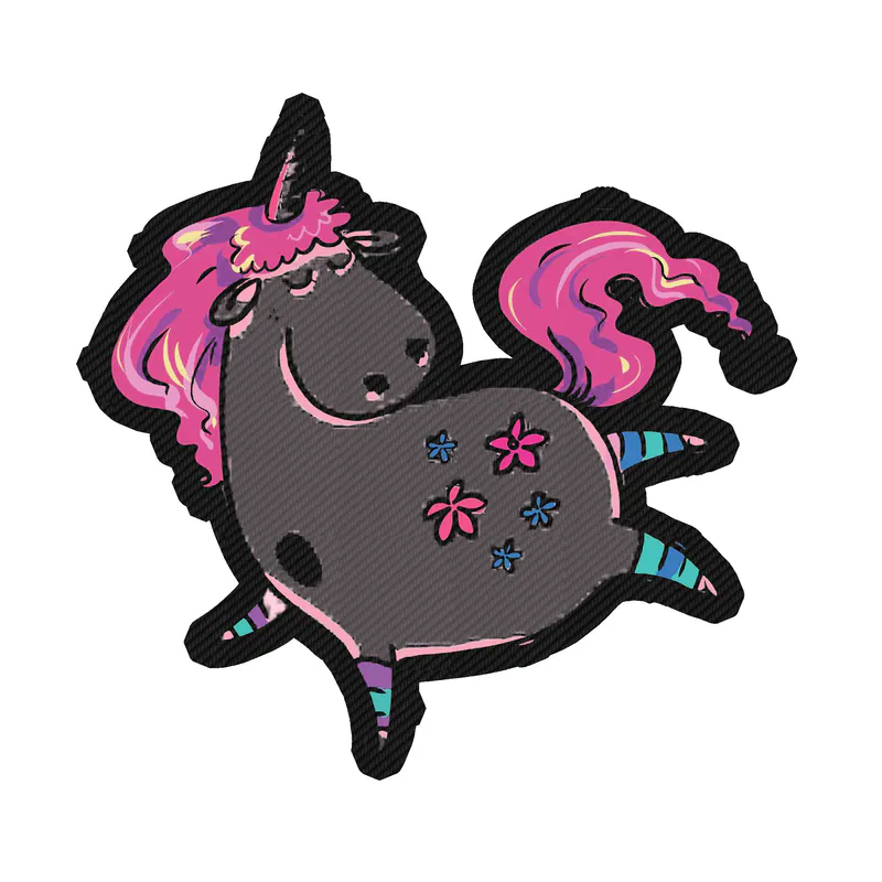 Unicorn Carbon Fiber Vinyl Decal - Custom Size