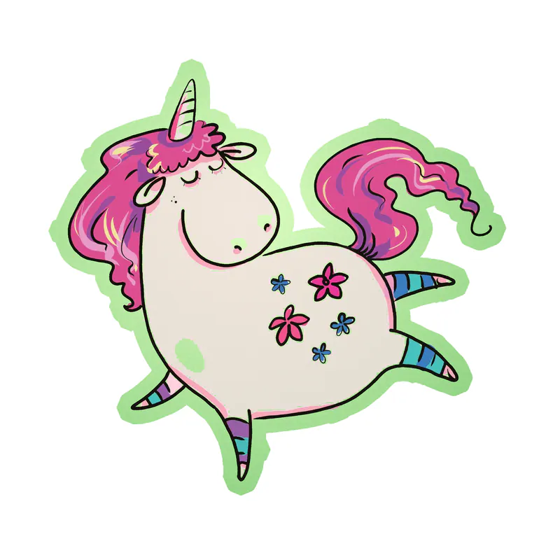 Unicorn Glow in the Dark Vinyl Decal - Custom Size