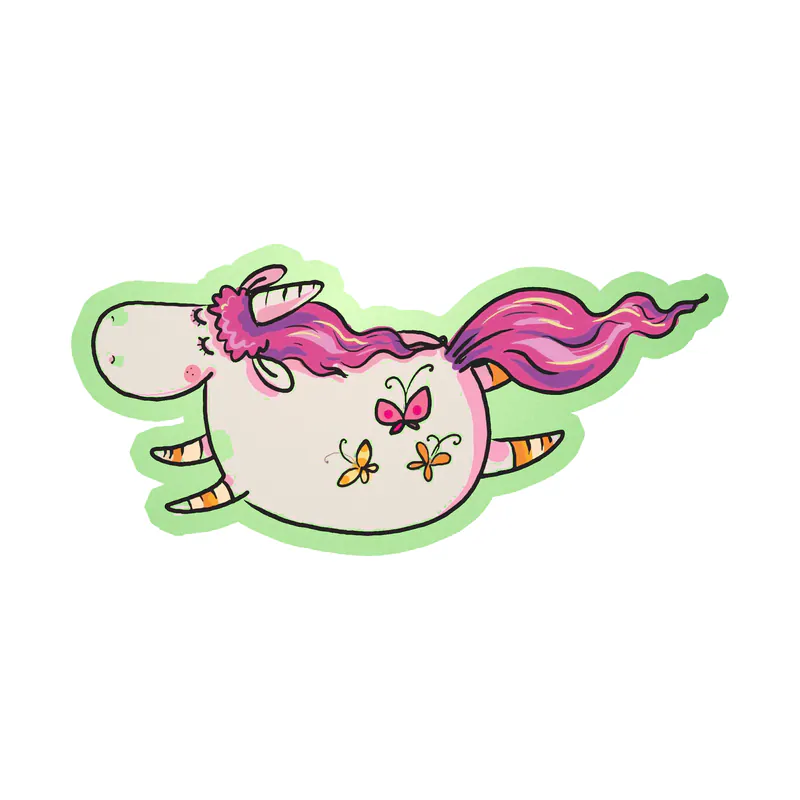 Unicorn Glow in the Dark Vinyl Decal - Custom Size