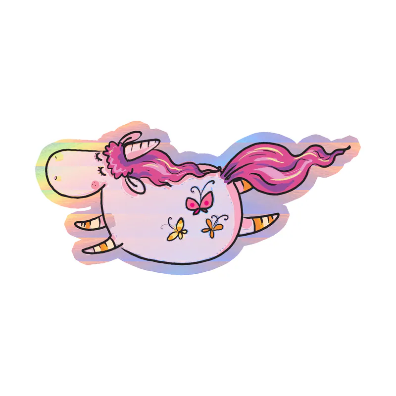 Unicorn Holographic Vinyl Decal - Custom Size