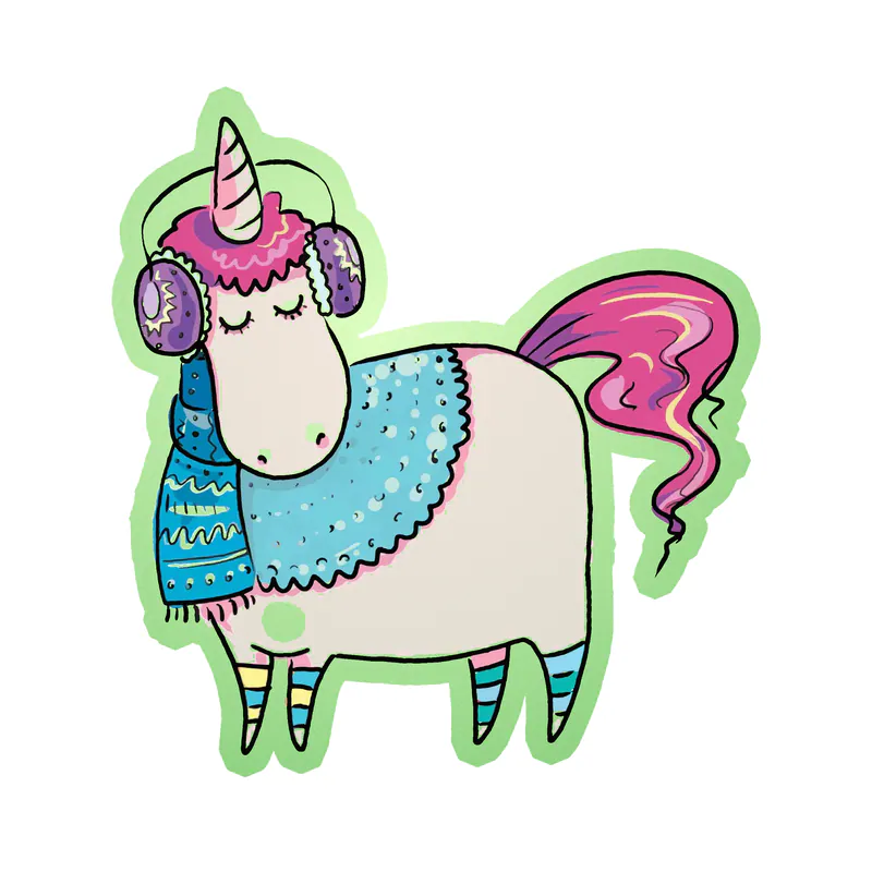 Unicorn Glow in the Dark Vinyl Decal - Custom Size