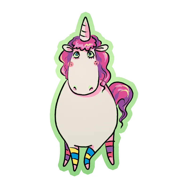Unicorn Glow in the Dark Vinyl Decal - Custom Size