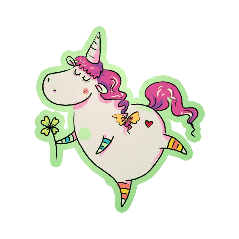 Unicorn Glow in the Dark Vinyl Decal - Custom Size