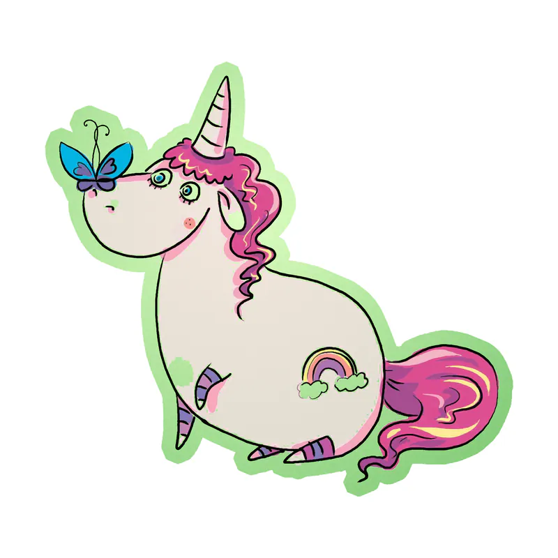 Unicorn Glow in the Dark Vinyl Decal - Custom Size