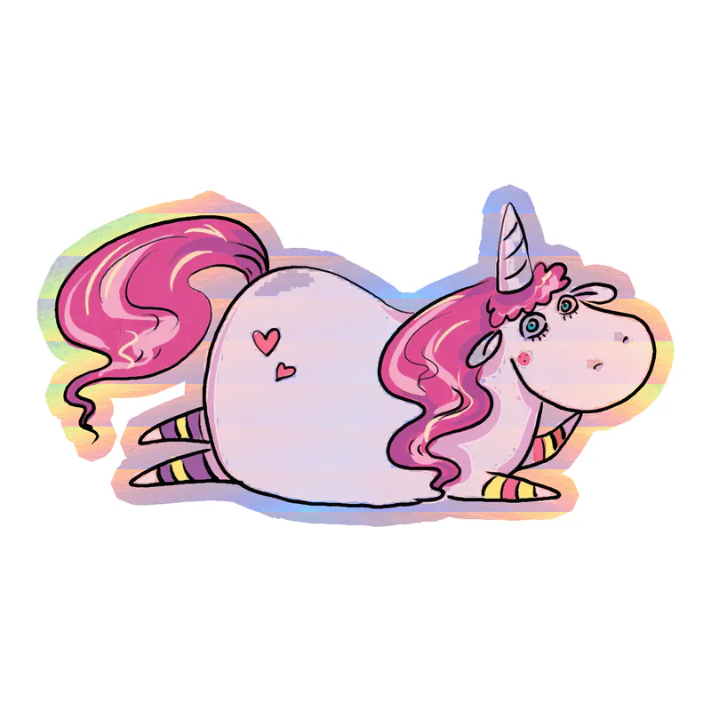 Unicorn Holographic Vinyl Decal - Custom Size