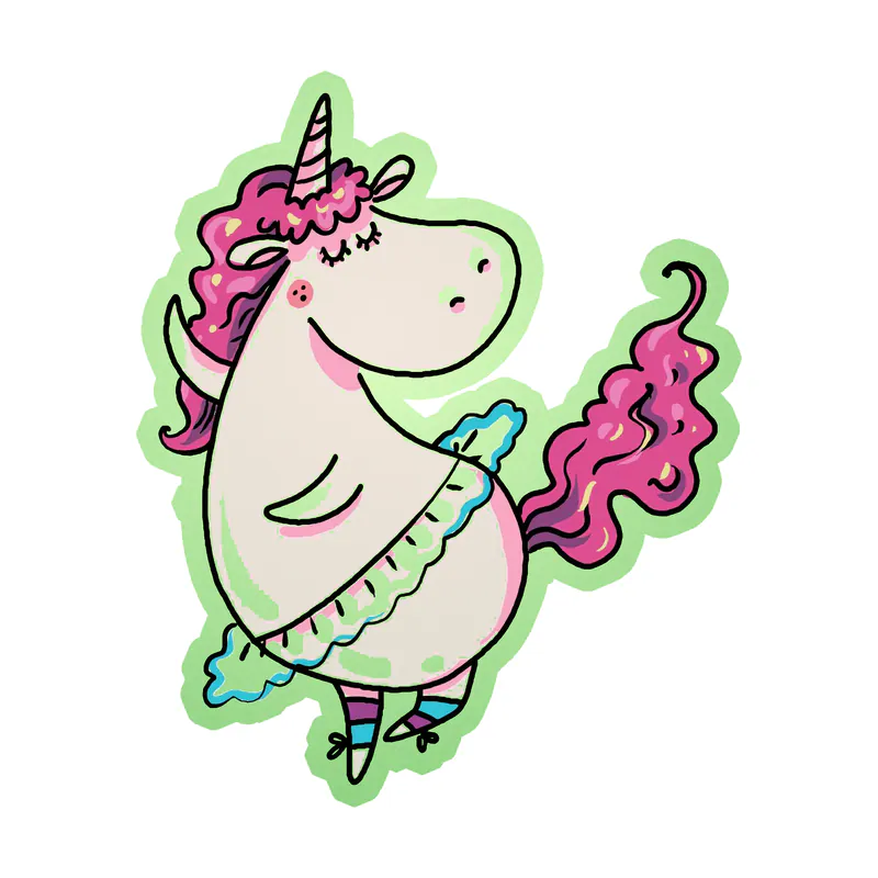Unicorn Glow in the Dark Vinyl Decal - Custom Size
