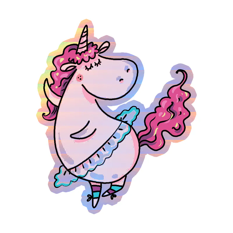 Unicorn Holographic Vinyl Decal - Custom Size
