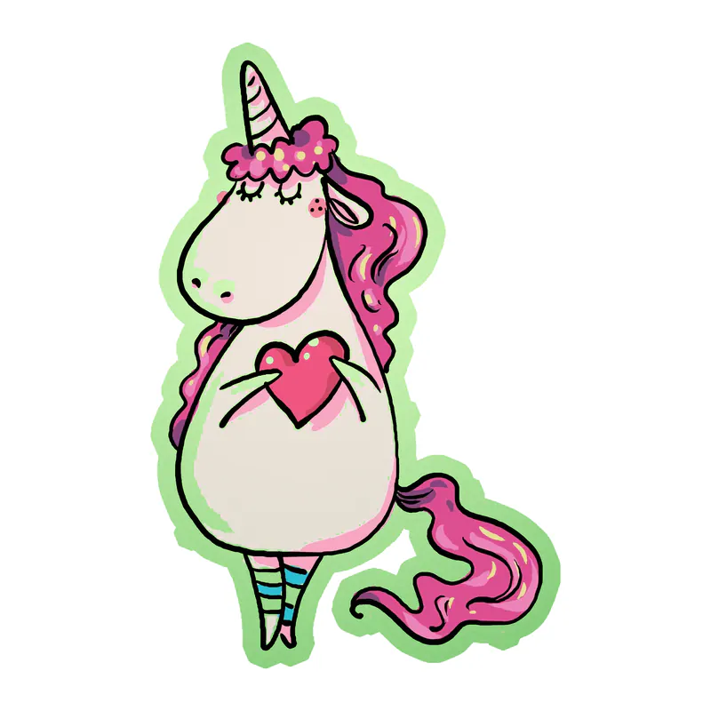 Unicorn Glow in the Dark Vinyl Decal - Custom Size