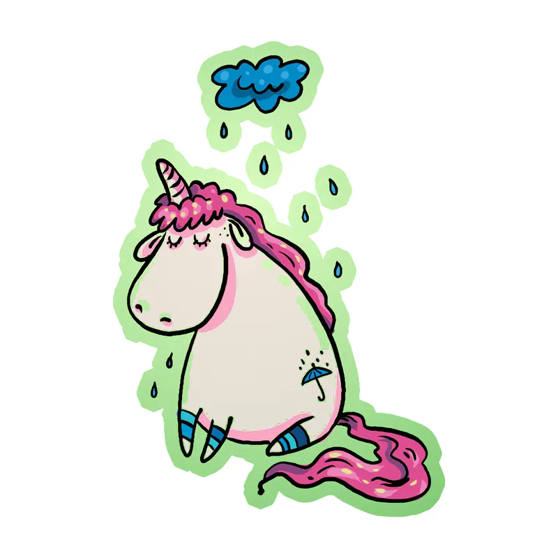 Unicorn Glow in the Dark Vinyl Decal - Custom Size