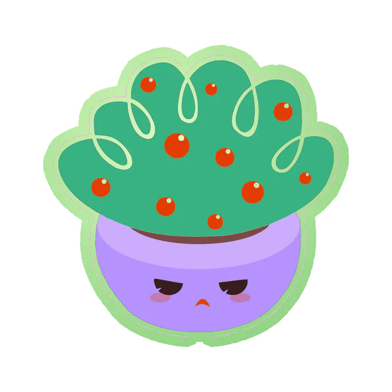 Cactus Glow in the Dark Vinyl Decal - Custom Size